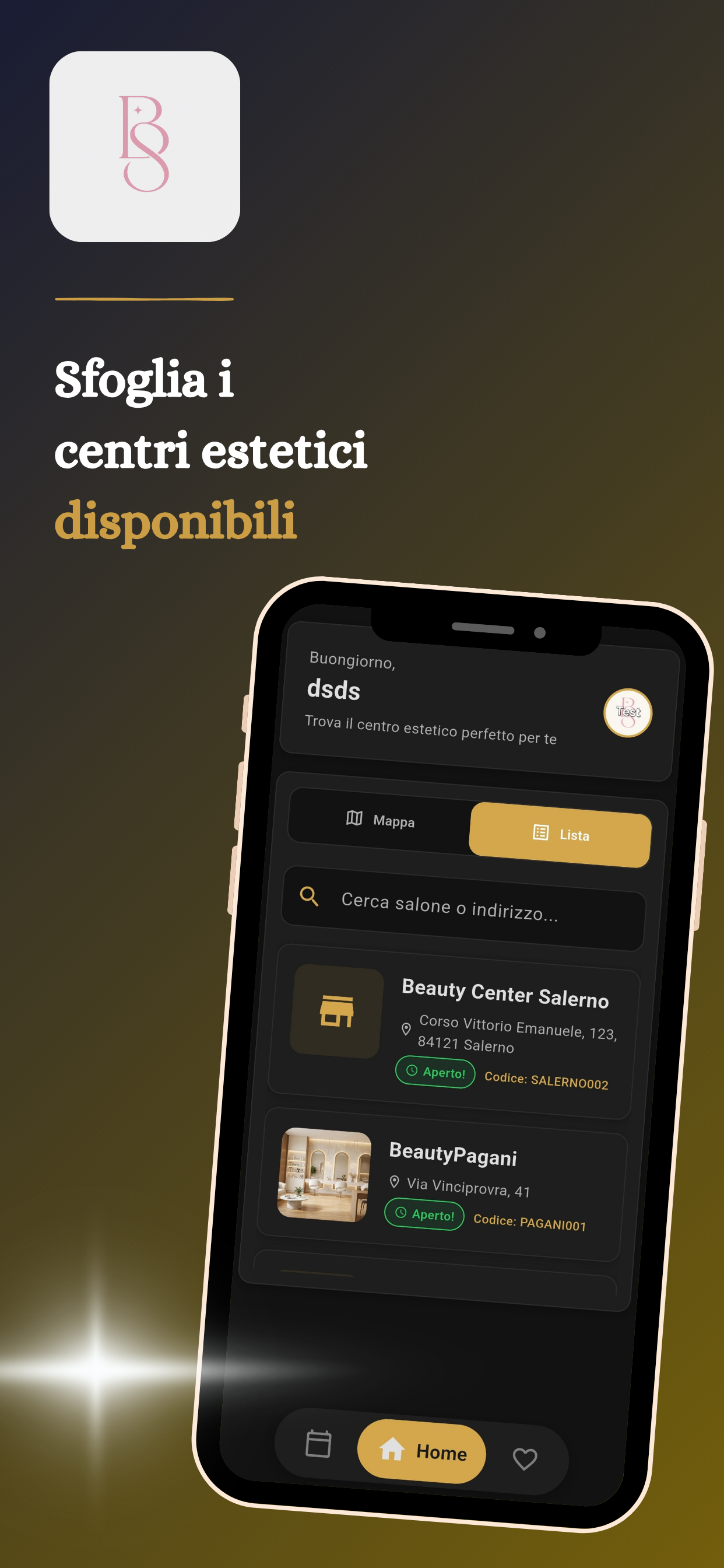 Lista dei centri estetici disponibili